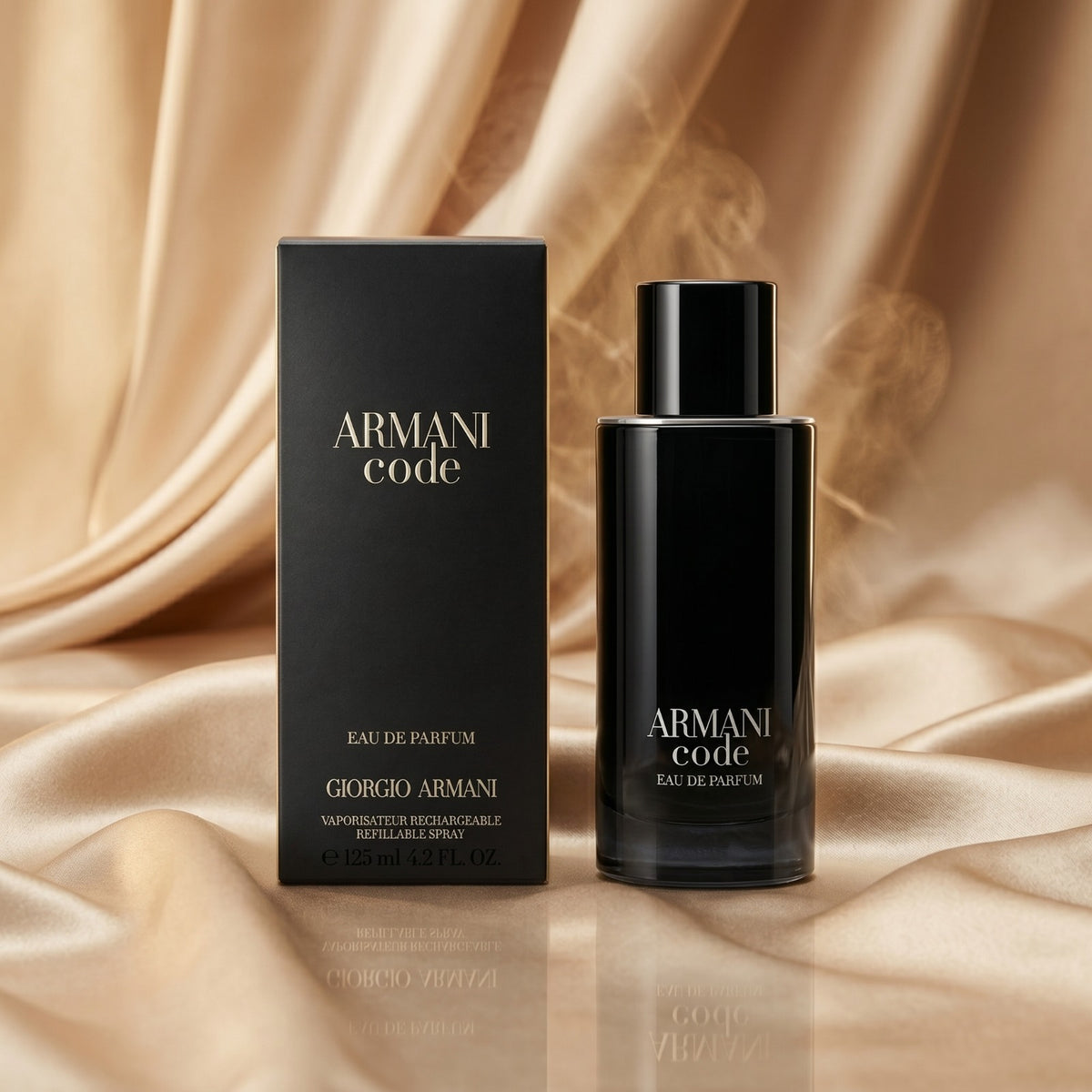 Giorgio Armani Code Eau de Parfum for Men 4.2 oz / 125 ml – Refillable Spray