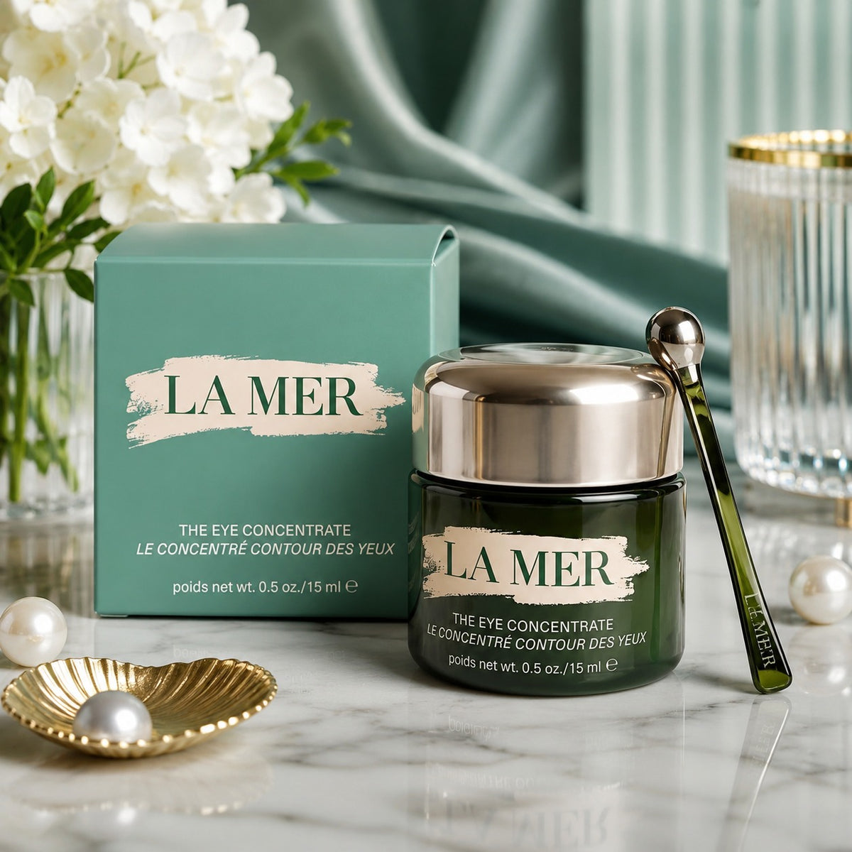 La Mer The Eye Concentrate 0.5 oz / 15 ml – Luxury Eye Cream for Dark Circles, Lines & Wrinkles