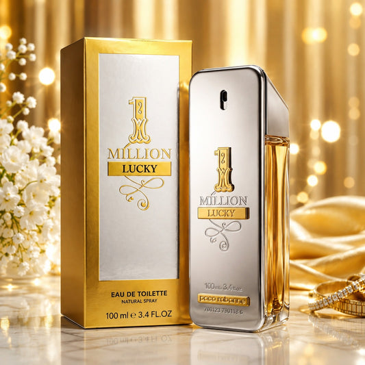 Rabanne 1 Million Lucky Eau de Toilette EDT Spray for Men 3.4 oz / 100 ml