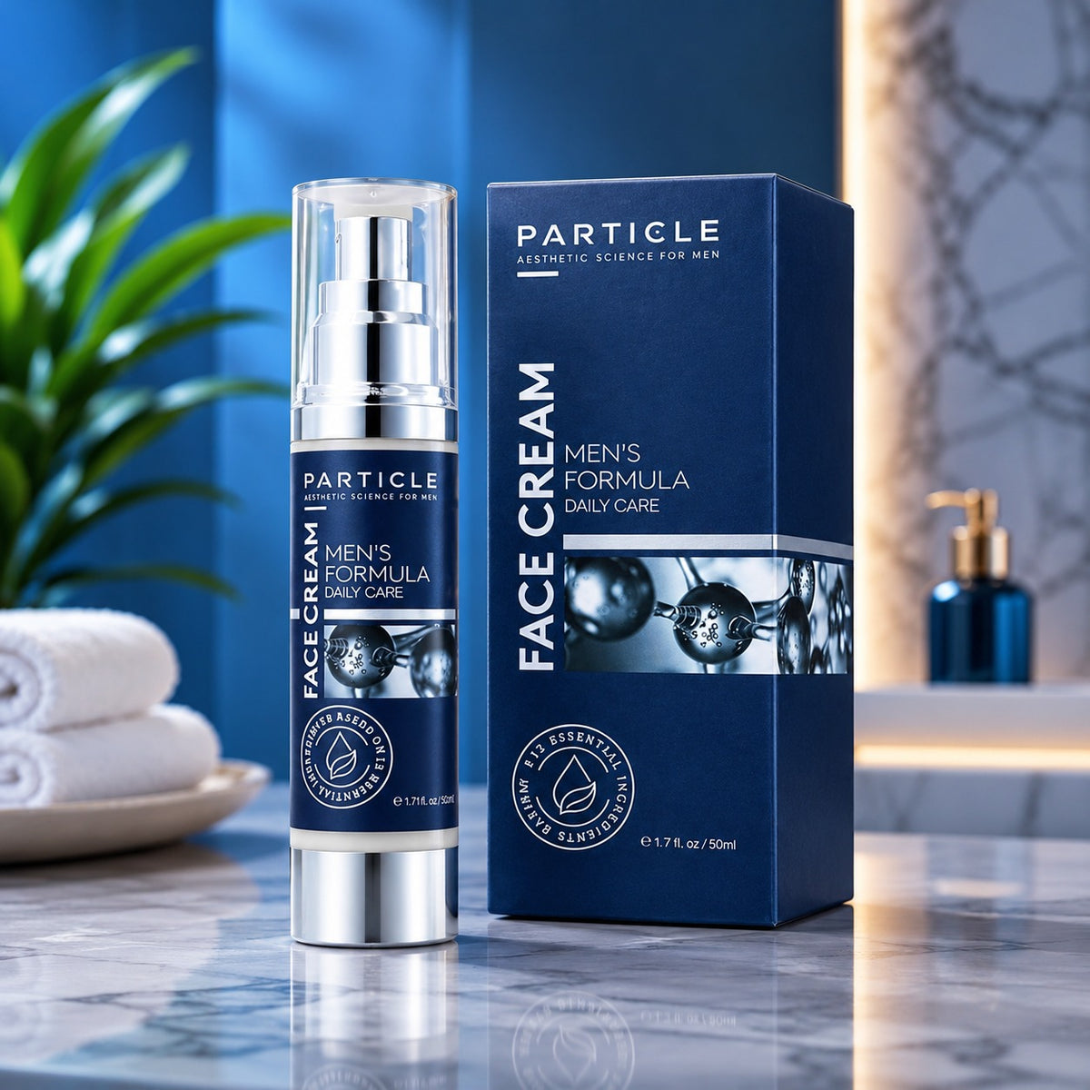 Particle Men’s Face Cream – Men’s Formula Daily Care, 1.71 oz / 50 ml