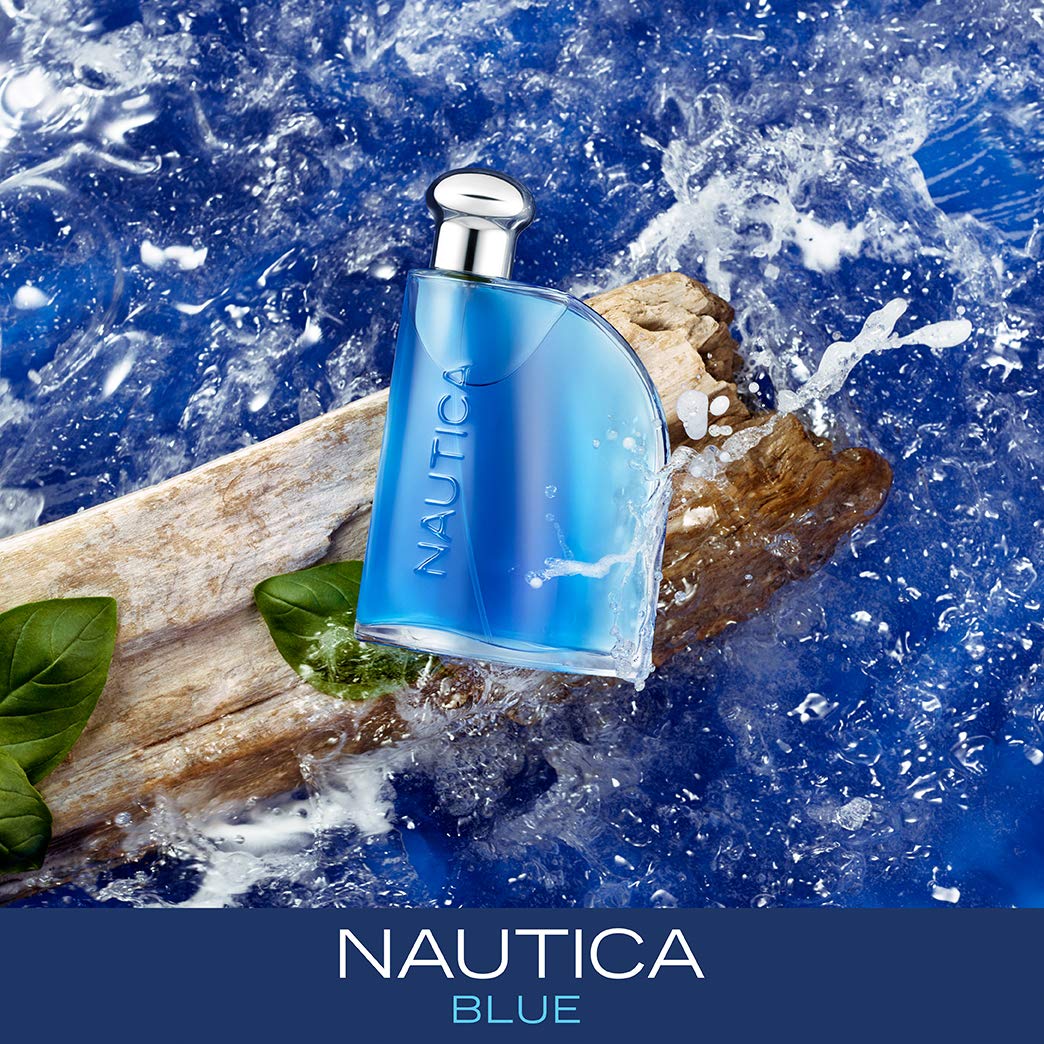Nautica Blue Eau de Toilette for Men | Fresh Aquatic Cologne Spray | 3.4 Fl Oz